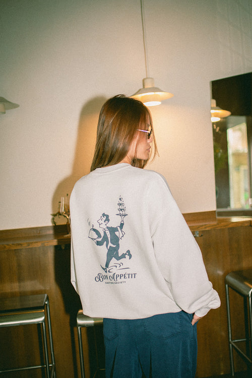 Weißes Sweatshirt aus Bio-Baumwolle von La Dolce Vita