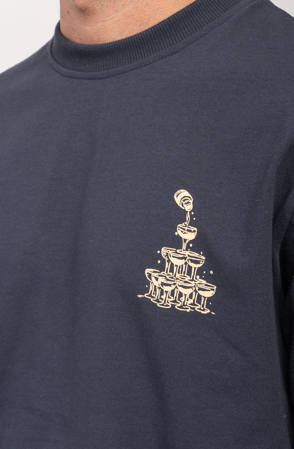 T-Shirt „Let's Celebrate“ in Marineblau