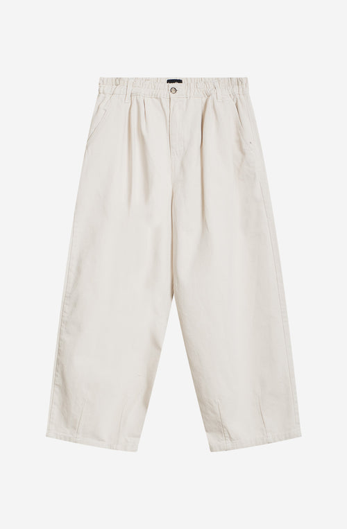 Pantalón Wide Leg Embroidery Camelia Ivory