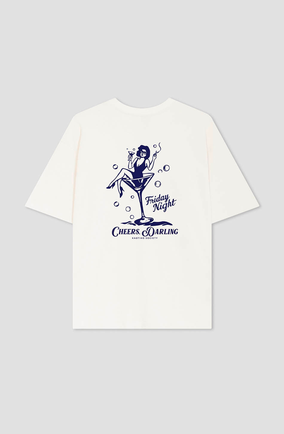 Cheers T-Shirt, Darling Bio-Baumwolle Elfenbein