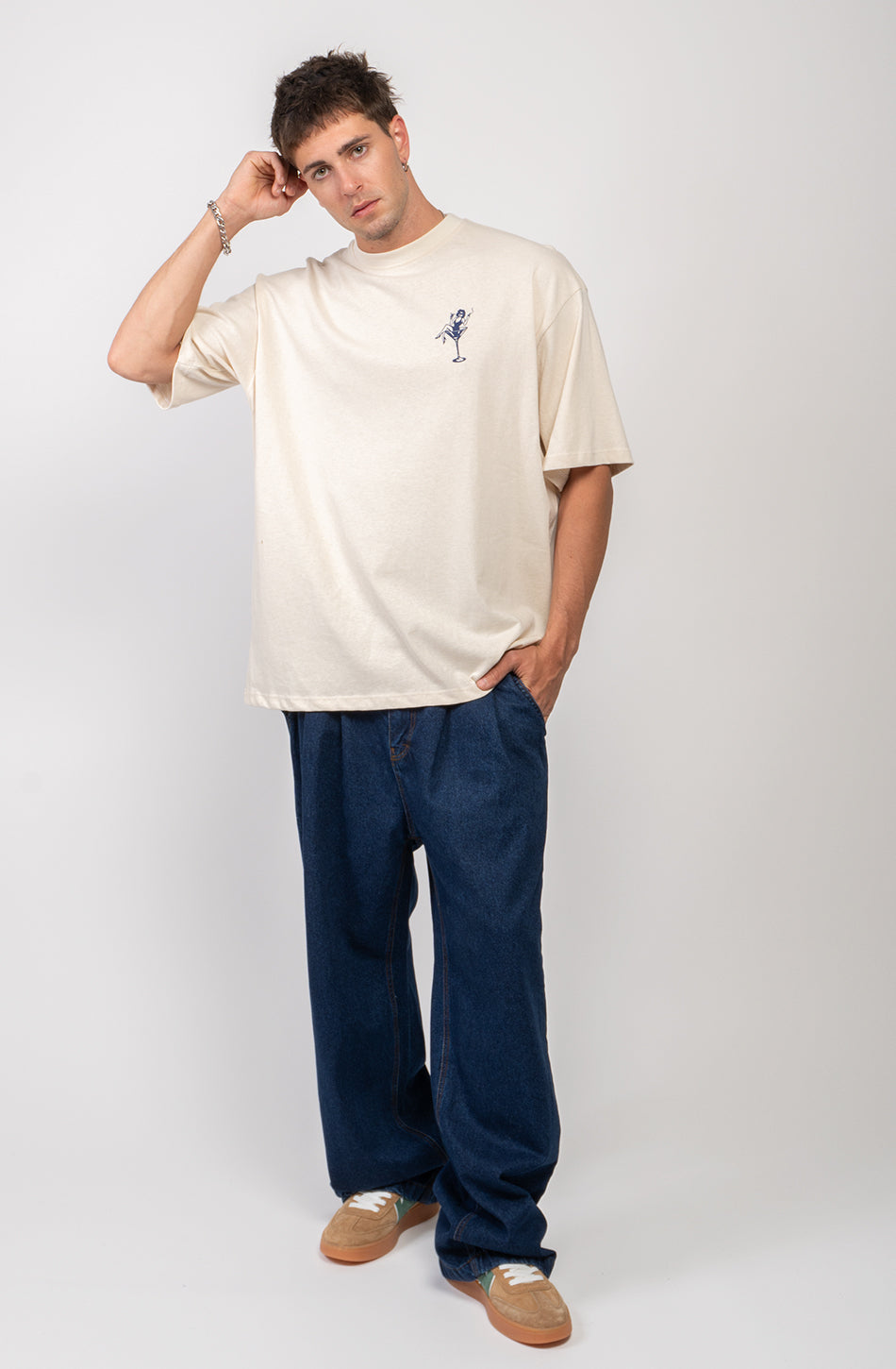 Cheers T-Shirt, Darling Bio-Baumwolle Elfenbein