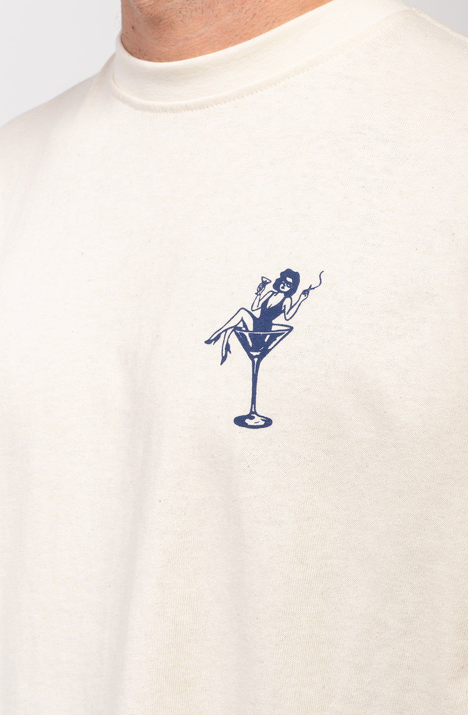 Cheers T-Shirt, Darling Bio-Baumwolle Elfenbein