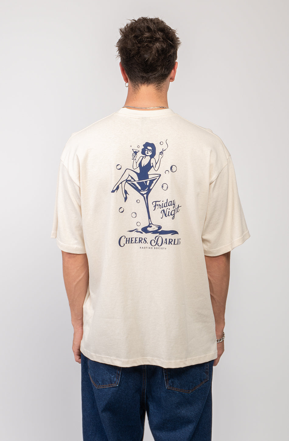 Cheers T-Shirt, Darling Bio-Baumwolle Elfenbein