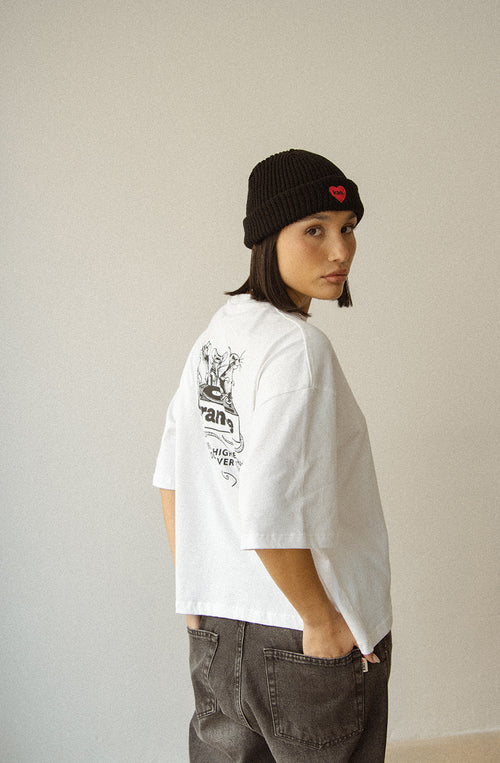 Camiseta Rats Trance Organic Cotton White