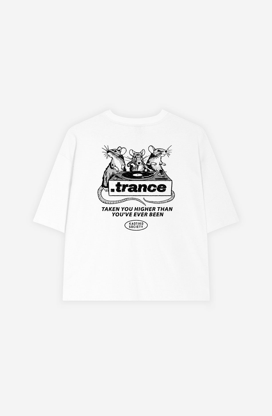 Camiseta Rats Trance Organic Cotton White