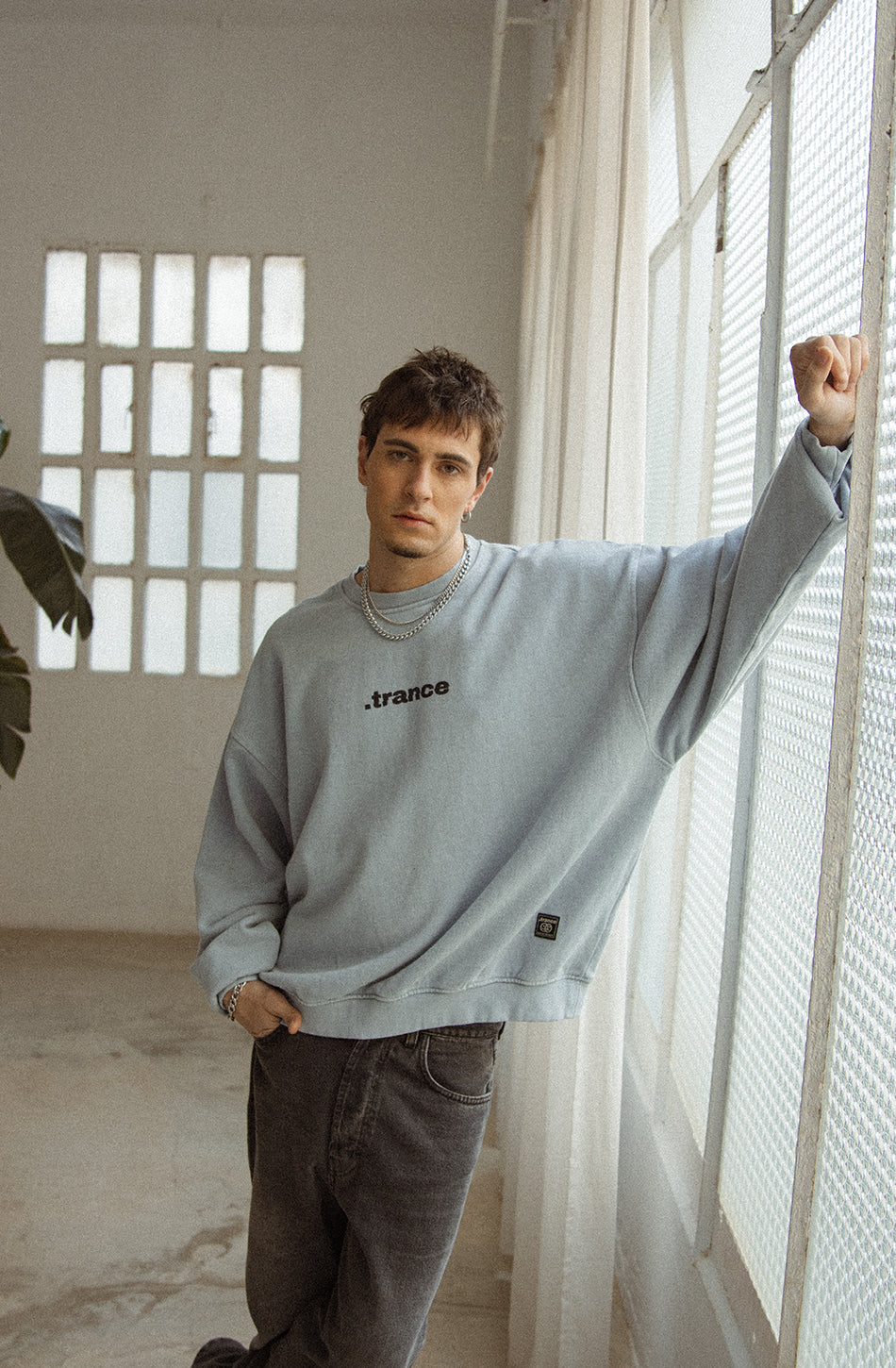 Gewaschenes Trance The End Steel Sweatshirt