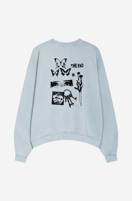 Gewaschenes Trance The End Steel Sweatshirt