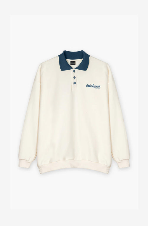 Nutton Indie Couple – Sweatshirt in Elfenbein/Marineblau