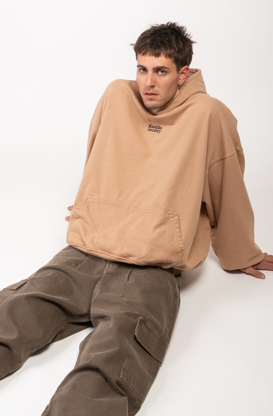 Sweatshirt „Cesare“ in verwaschenem Sand