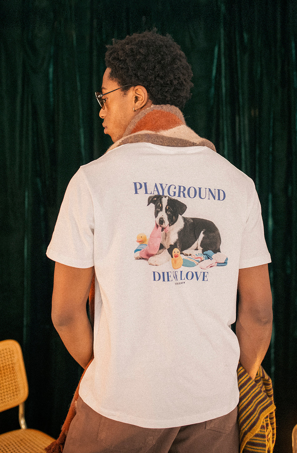 T-shirt Die Of Love en coton biologique blanc 