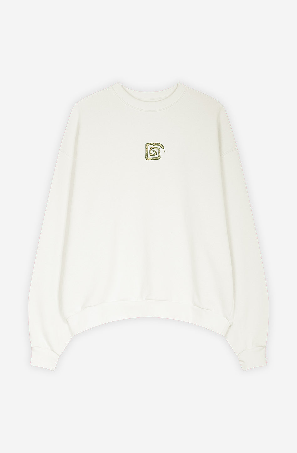 Elfenbeinfarbenes Sweatshirt „Frontier“ aus Bio-Baumwolle