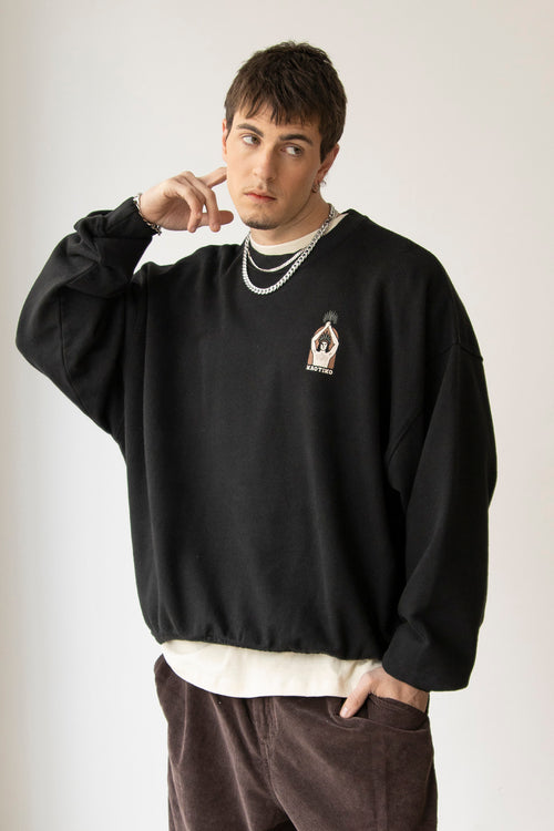 Schwarzes Sweatshirt „Mezcal West“