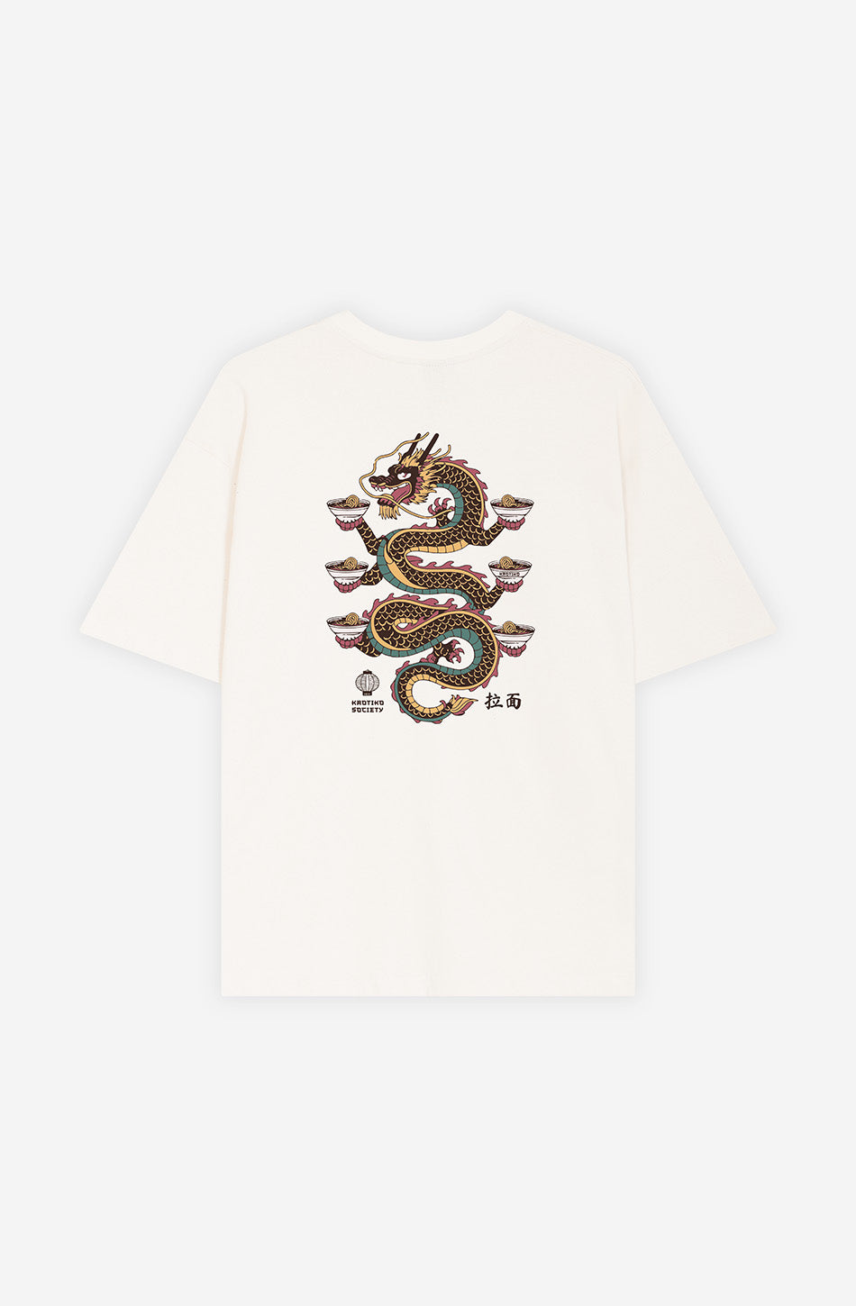 Elfenbeinfarbenes T-Shirt aus Bio-Baumwolle von Tianlong