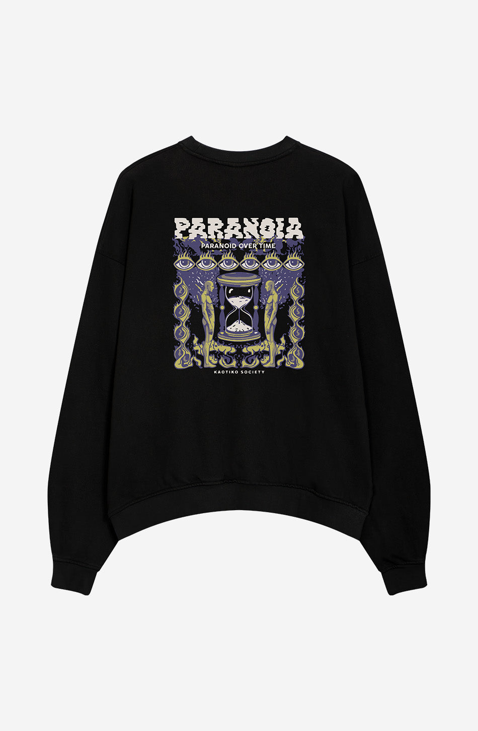 Schwarzes Sweatshirt „Washed Paranoia“