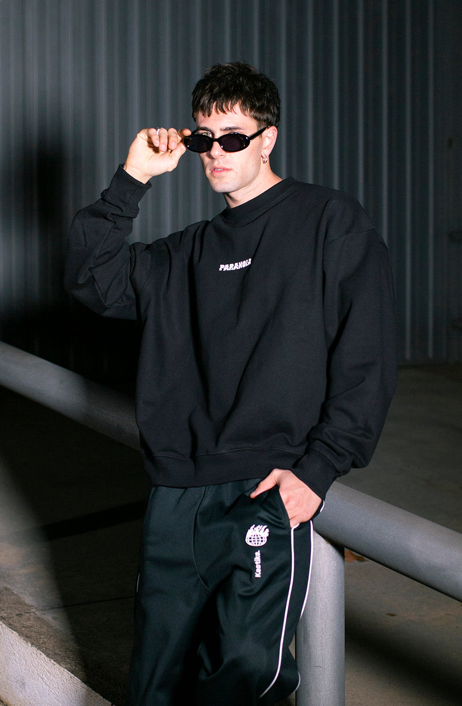 Washed Paranoia Black Sweatshirt