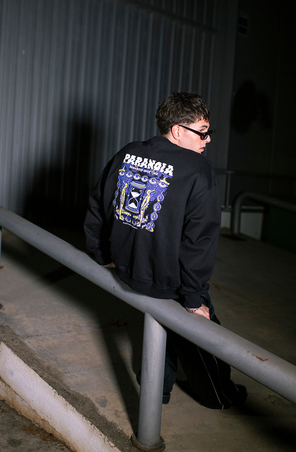Washed Paranoia Black Sweatshirt
