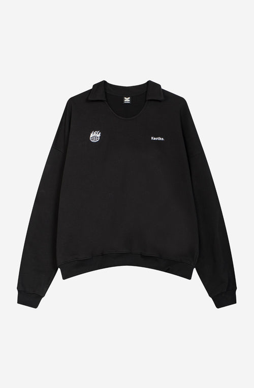 Chaos World Schwarzes Sweatshirt