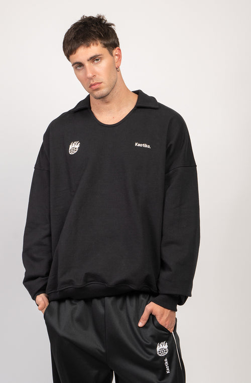 Chaos World Schwarzes Sweatshirt