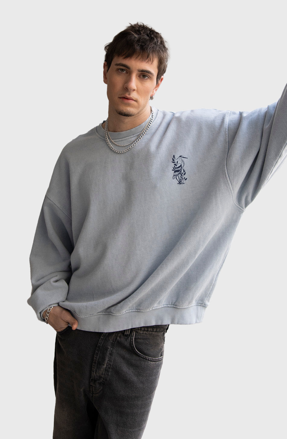 Sweatshirt „Washed Lotus Steel“