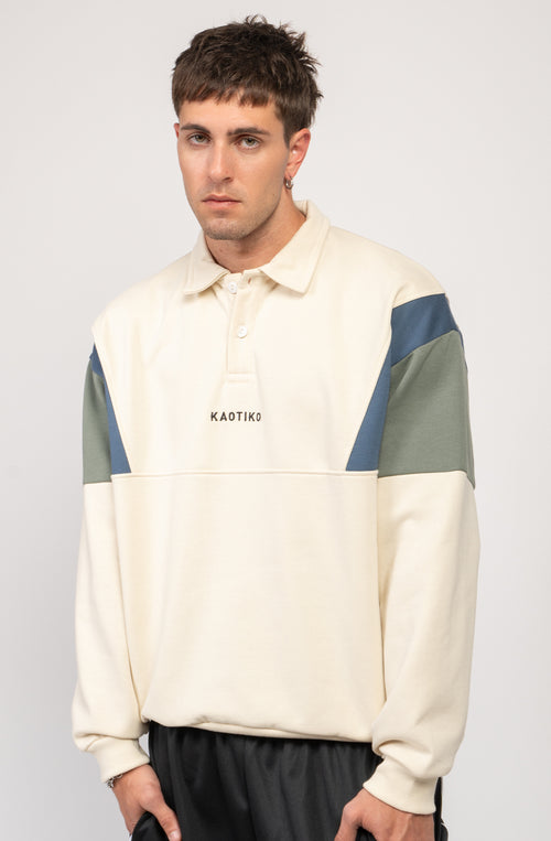 Harry Bone/Preußisch/Altgrünes Polo-Sweatshirt