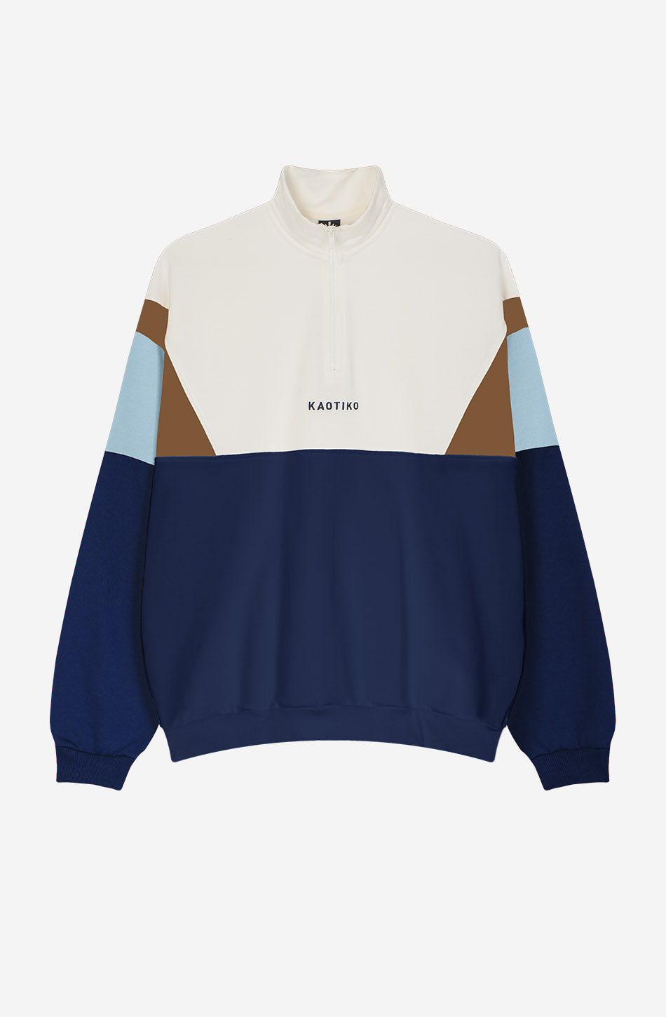 Arthur Sweatshirt in Elfenbein/Marineblau/Kamel/Himmelblau