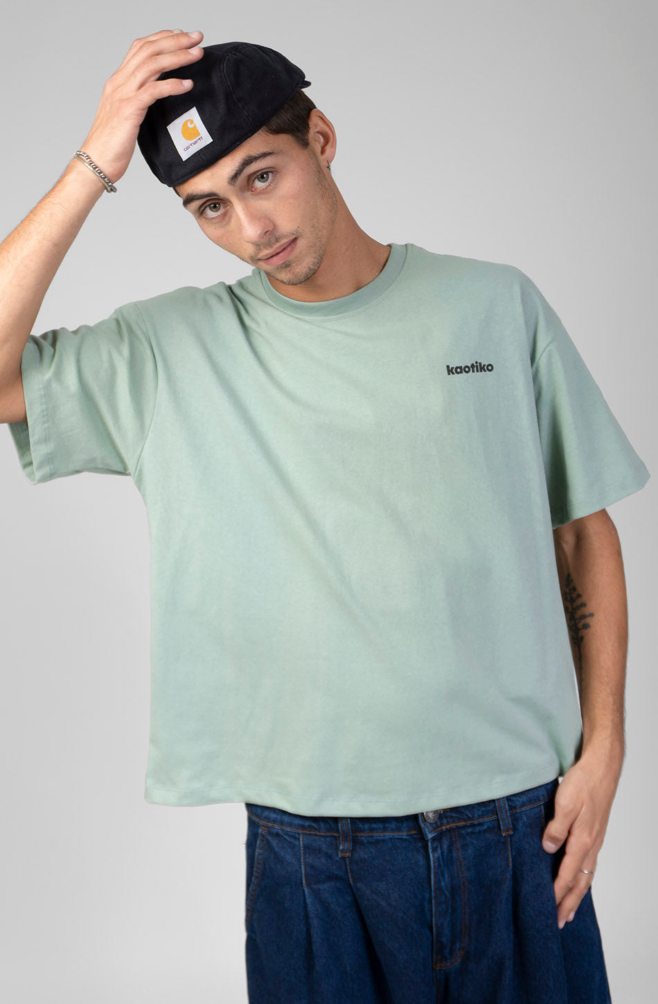 Kurzes ikonisches T-Shirt in frischem Grün