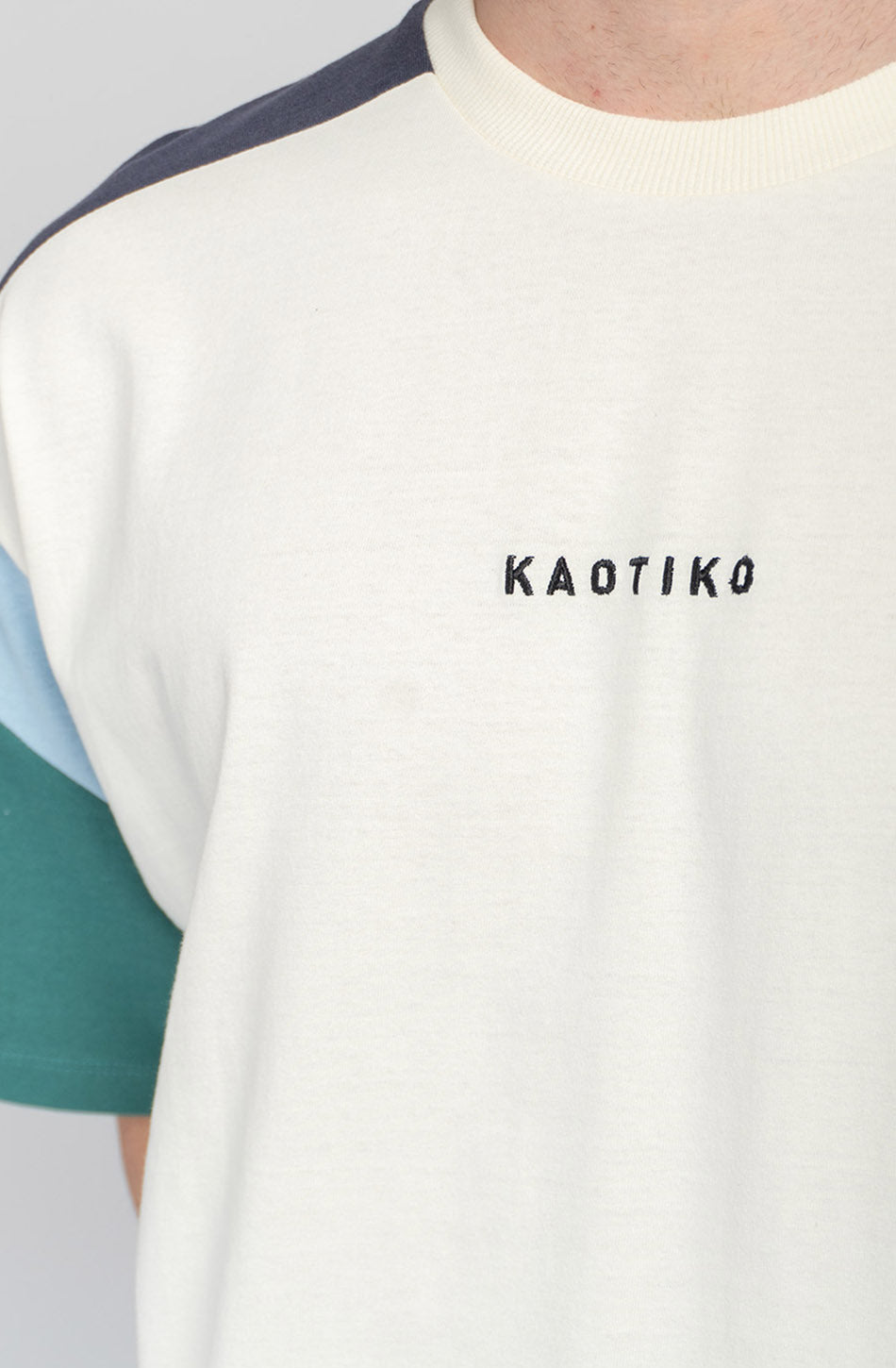 Ottawa T-Shirt in Elfenbein/Marineblau/Himmel/Heura