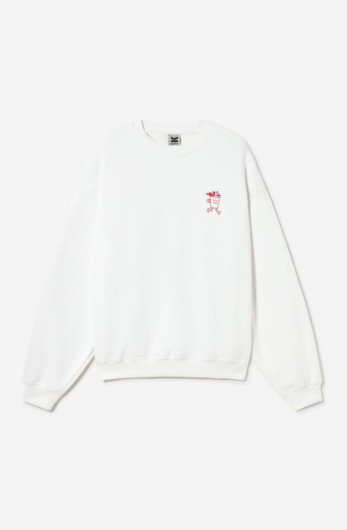Sweat-shirt Barista Organic Cotton White 
