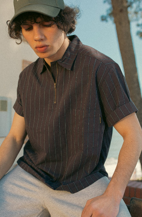 Chemise Varadero Brown Half-Zip 