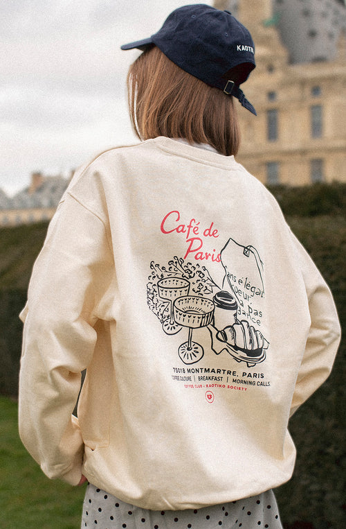Paris Coffee Ivory Sweatshirt