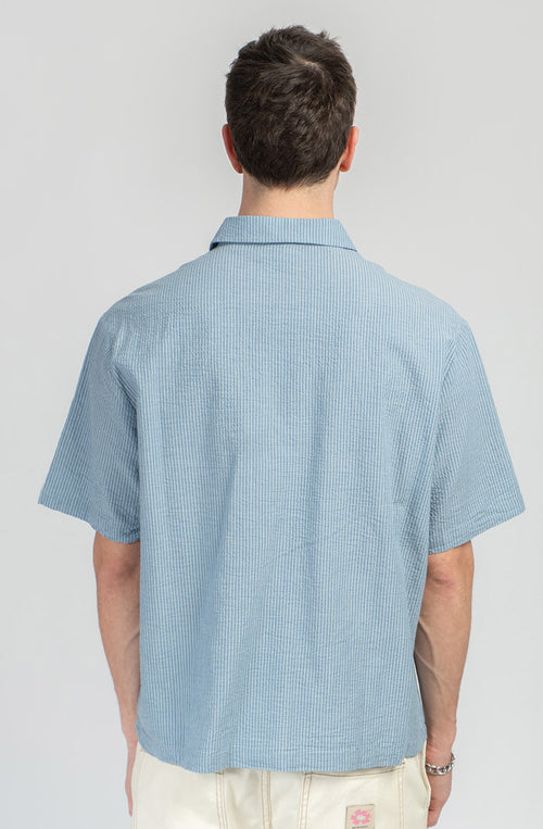 Camisa Baracoa Half Zip Blue