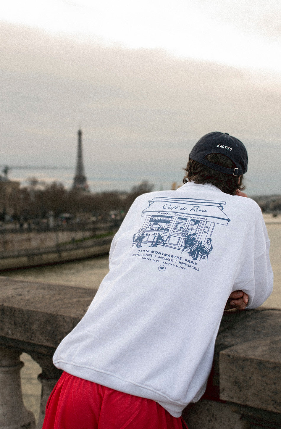 Morning Calls Bio-Baumwoll-Polo-Sweatshirt, weiß