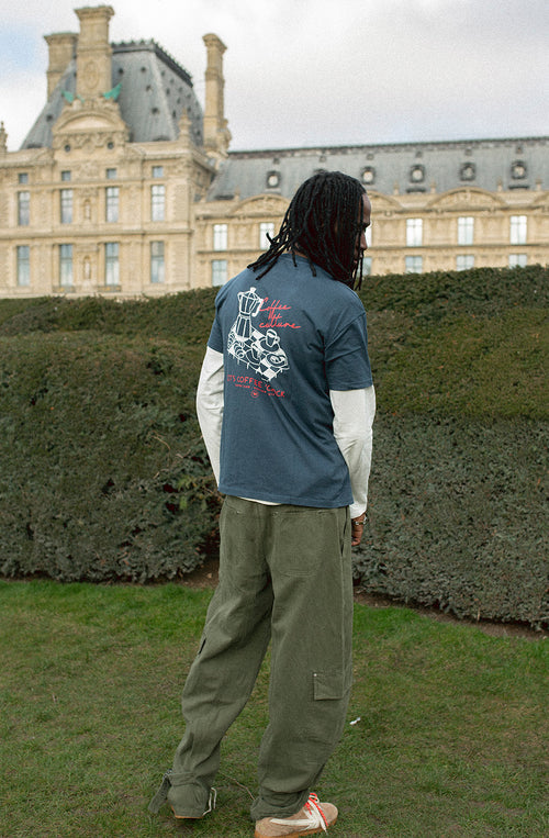 Coffee Time Navy T-Shirt