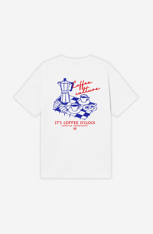 T-shirt Coffee Culture blanc