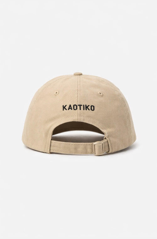 Beige Bulldog Cap