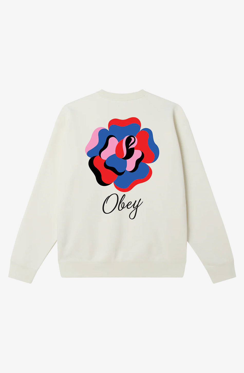 OBEY Paper Rose Off White Sweatshirt