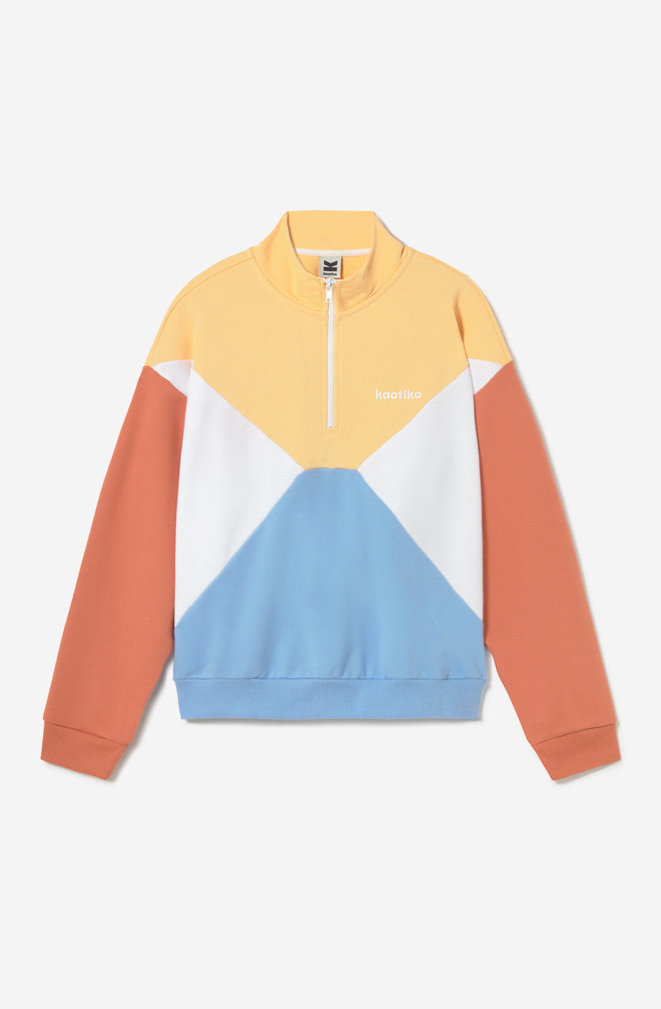 Anneta Sweatshirt Vanille/Weiß/Niagara/Aprikose