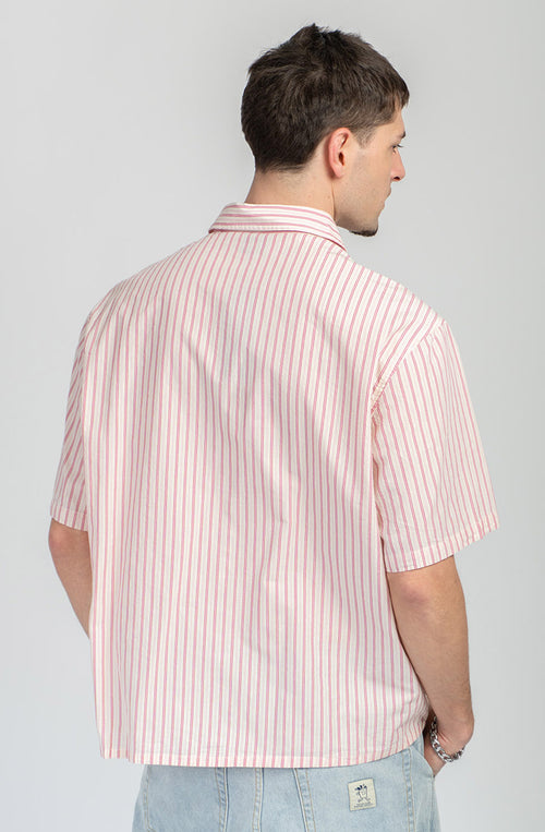 Camisa Lost Point Yvory/Garnet Stripes