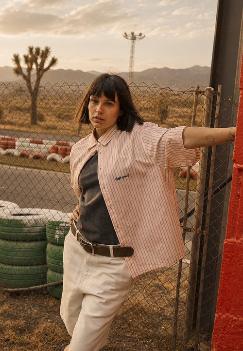Lost Point Yvory/Garnet Stripes Shirt