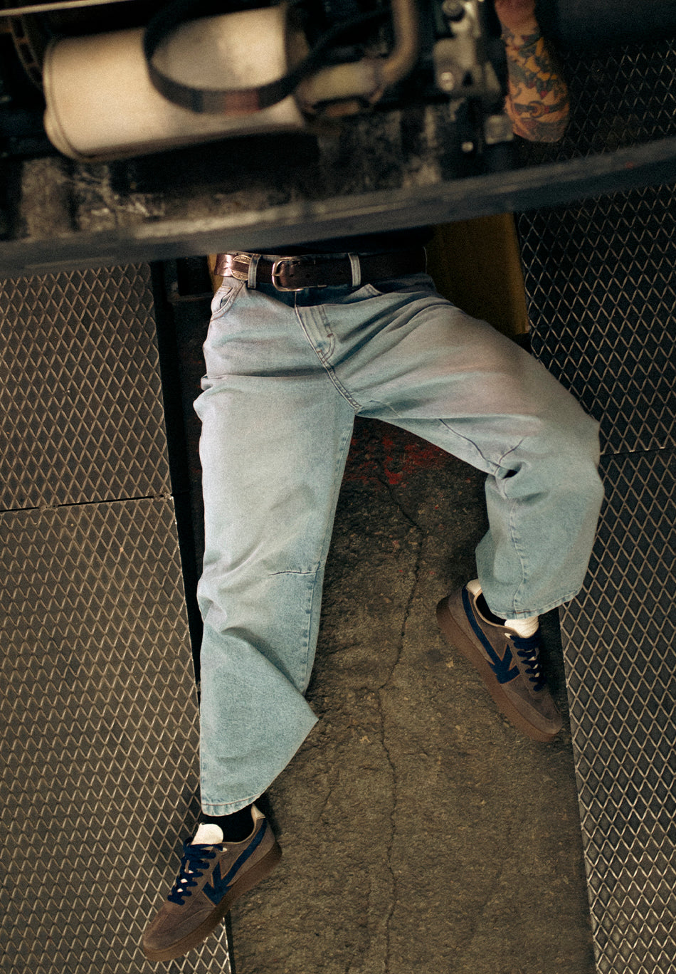 Baggy-Jeans in Ballonform, blau