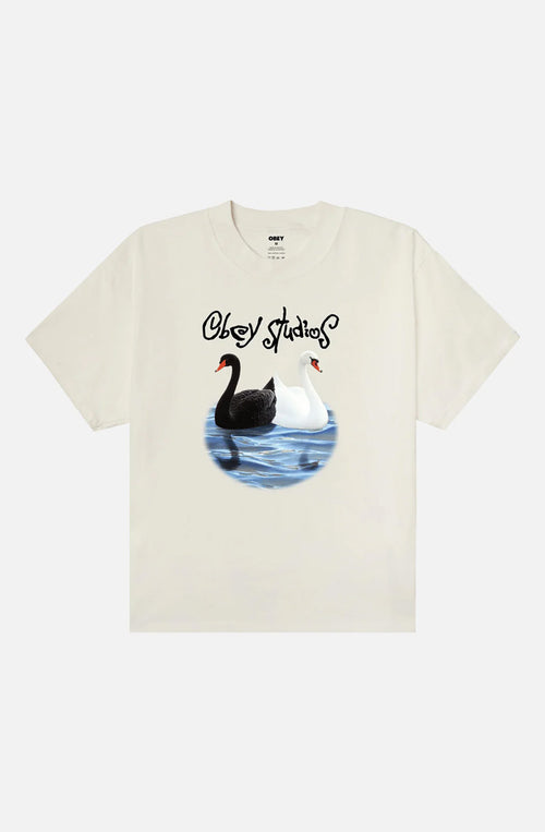 OBEY Studios Swam Vintage weißes T-Shirt