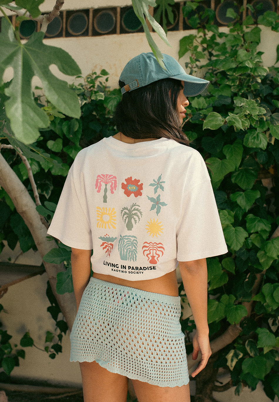 Weißes T-Shirt aus Bio-Baumwolle von Paradise