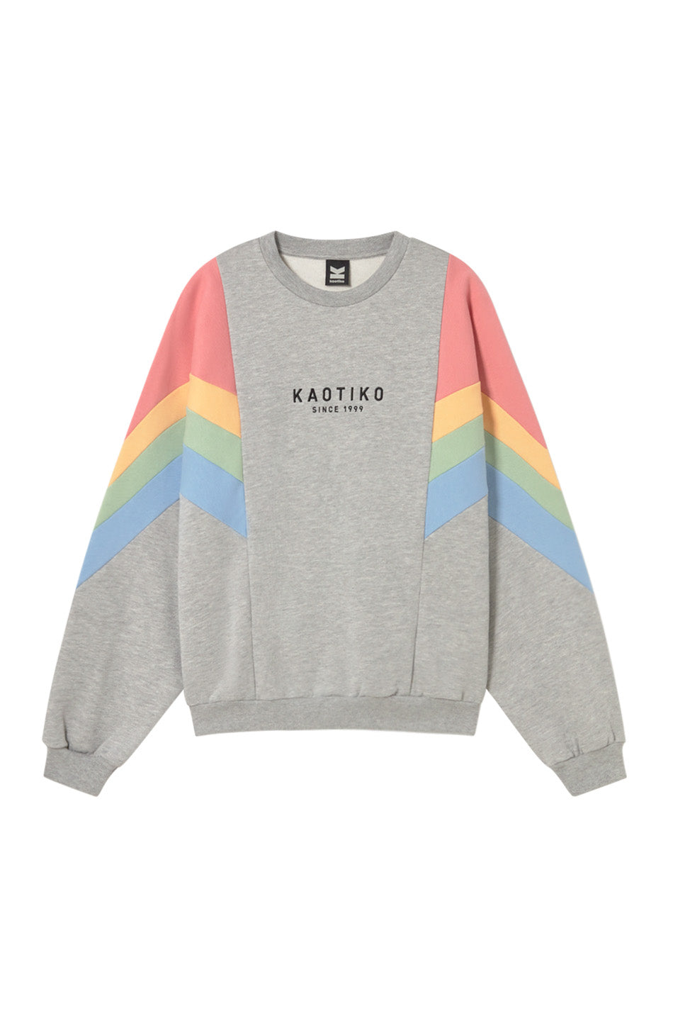 Sweatshirt in Ginger Grey/Lachs/Gelb/Grün