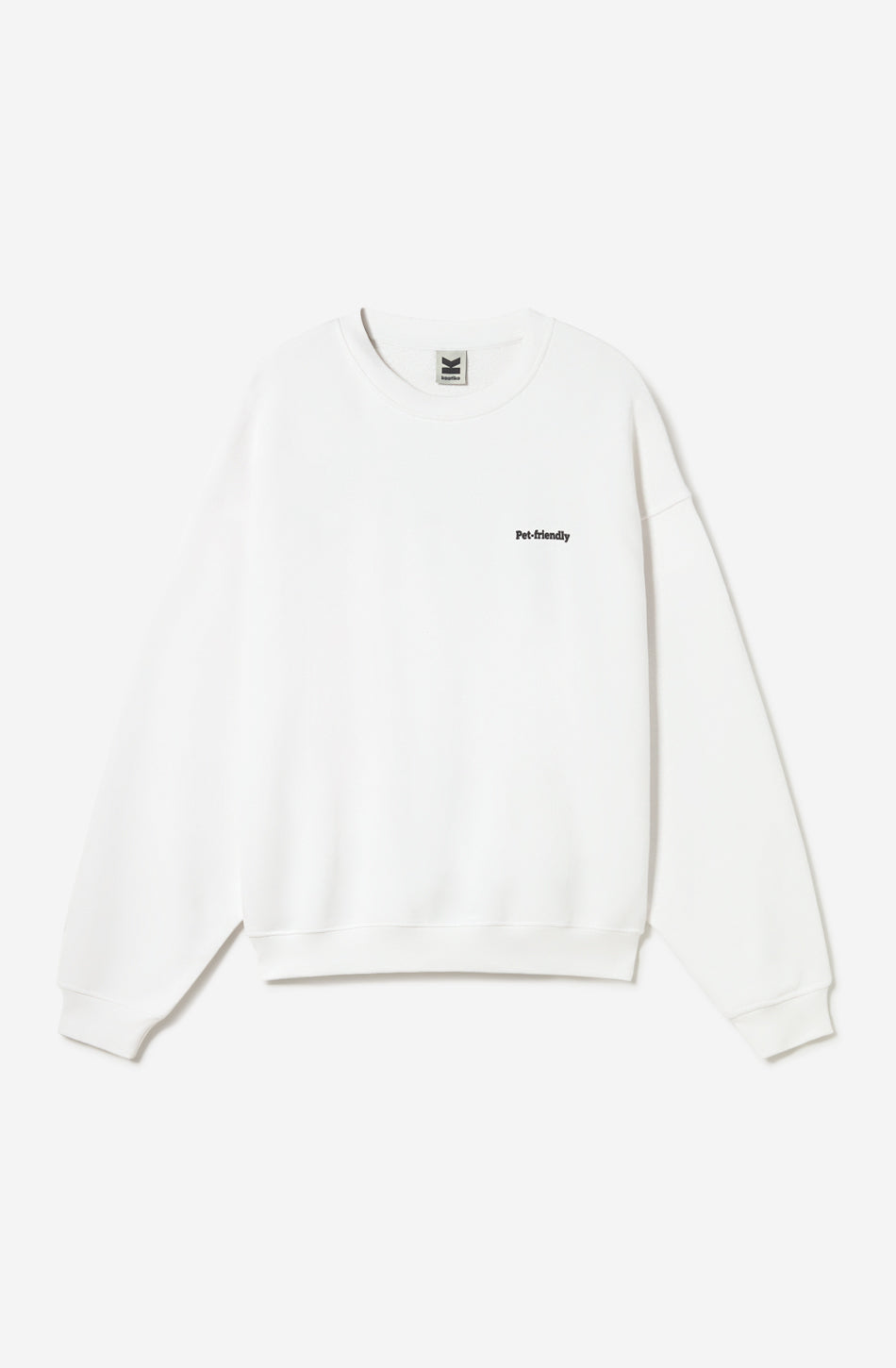 Haustierfreundliches weißes Sweatshirt aus Bio-Baumwolle