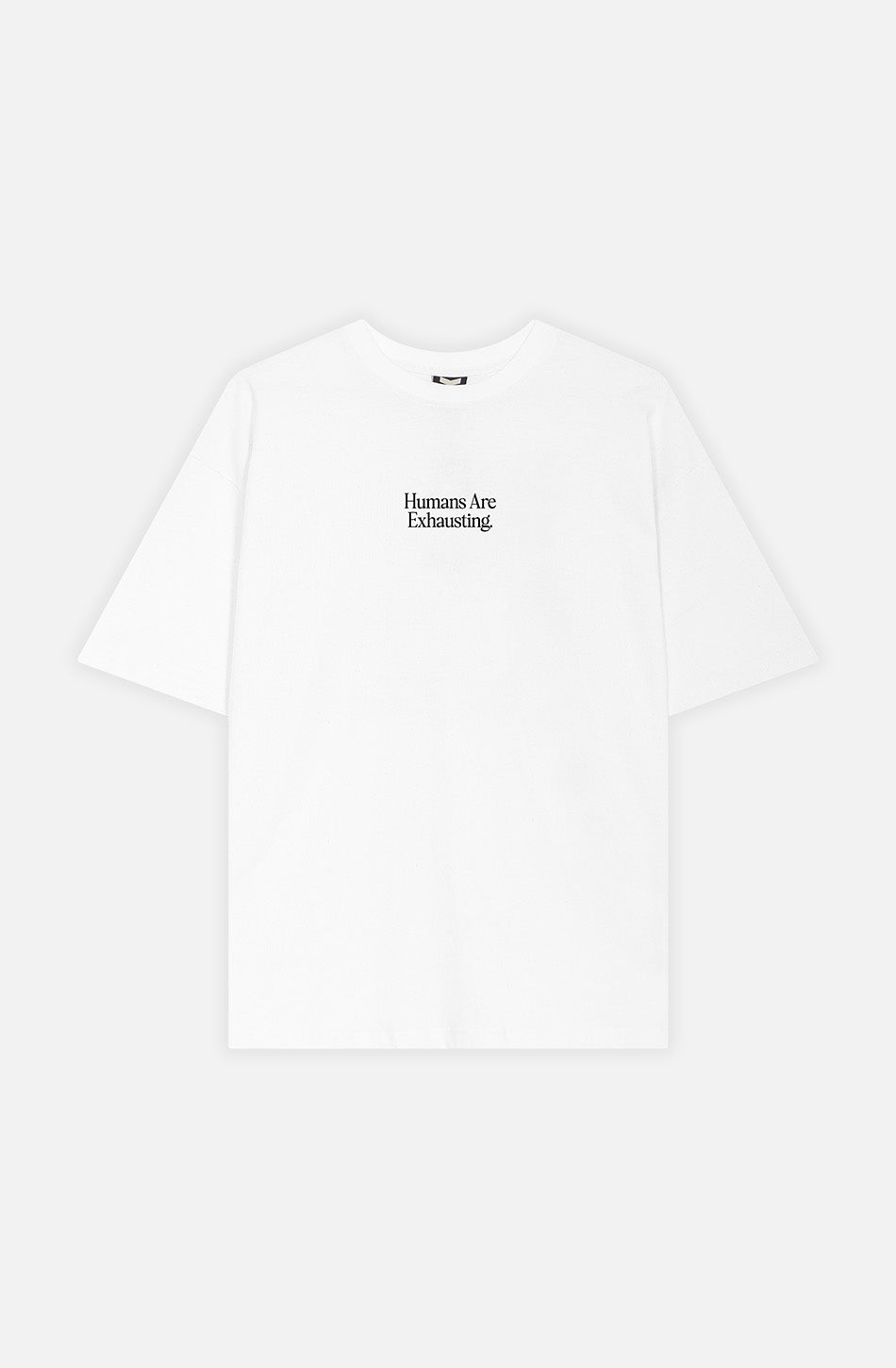 Menschen sind anstrengend – Weißes Bio-Baumwoll-T-Shirt
