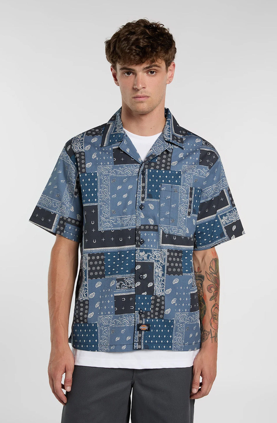 DICKIES Glandorf SS Hemd Dunkel Marine