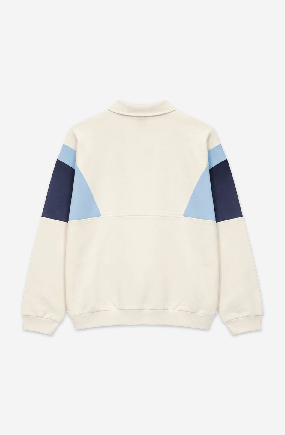 Harry Polo-Sweatshirt in Elfenbein/Marineblau/Himmelblau