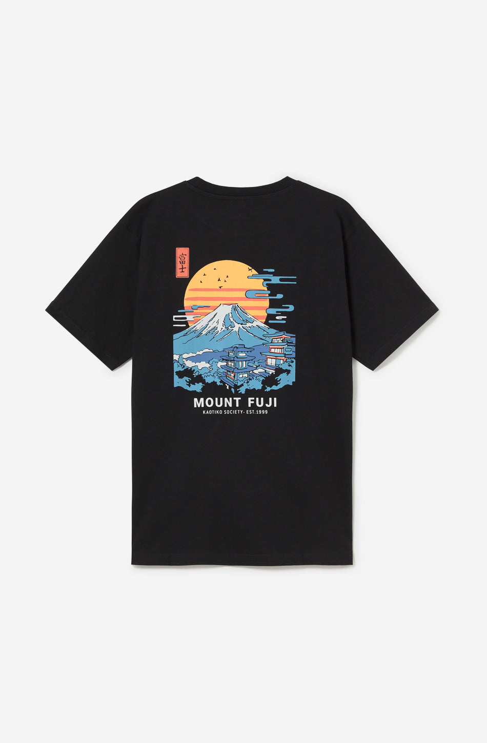 Schwarzes Mount Fuji T-Shirt