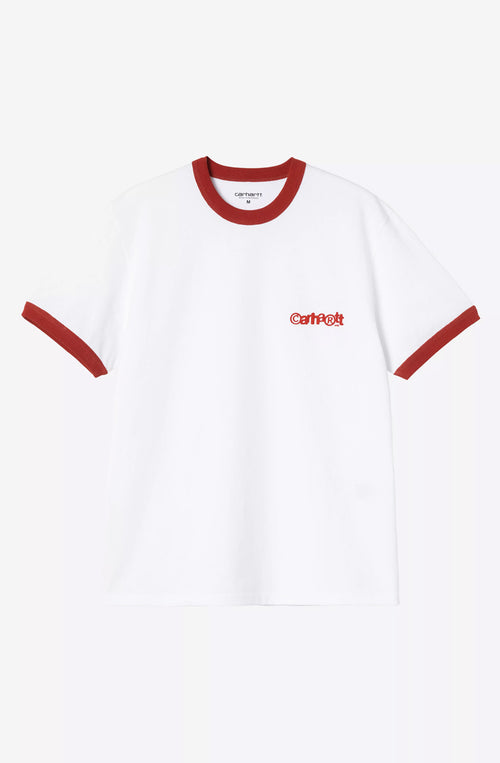 Camiseta CARHARTT Ringer Organic White/ Red