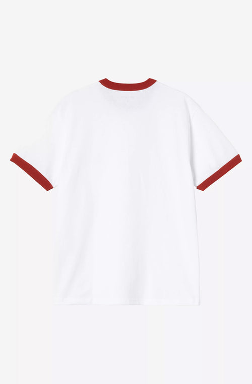 Camiseta CARHARTT Ringer Organic White/ Red